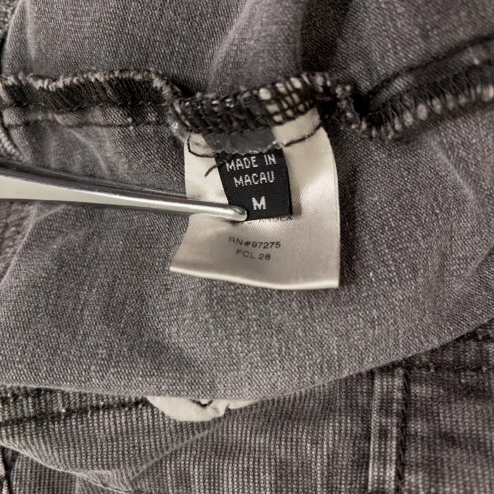 Fox Jacket Womens Medium Gray Full Zip Front Moto Biker Utility Buckle Back - Picture 5 of 14